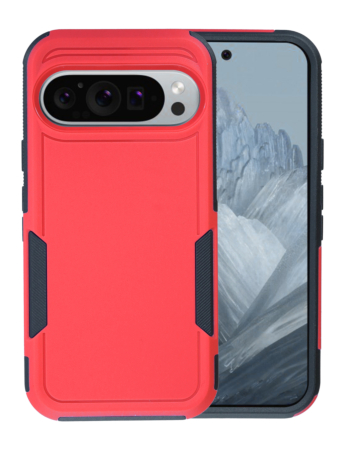 Google Pixel 10 Pro XL Dual Layers Shockproof Strong Case - RED (Only Ground Shipping)