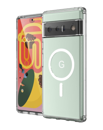 Google Pixel 6 Pro Wireless Charging Case - CLEAR (Full Bottom Close) (Only Ground Shipping)