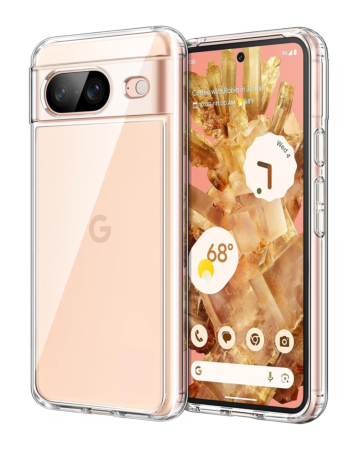 Google Pixel 8 Hybrid Case with Air Cushion Technology - CLEAR (Only Ground Shipping)