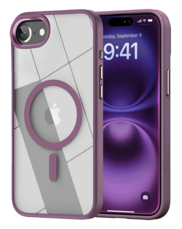 Shiny Magnetic Clear Cases - PURPLE for iPhone 7 (Only Ground Shipping)
