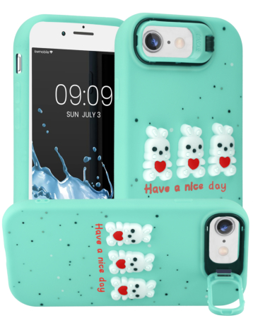 Cute 3D Doll Shockproof Rubber Case - Style 4 for iPhone 7 / 8 (Only Ground Shipping)