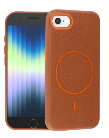Magnetic Leather Soft Cases - GOLDEN BROWN for iPhone 7 / 8 (Only Ground Shipping)