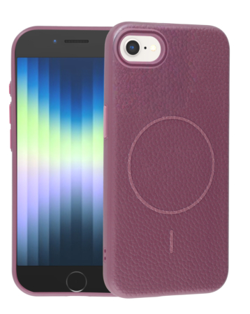 Magnetic Leather Soft Cases - SUNSET PURPLE for iPhone 7 / 8 (Only Ground Shipping)