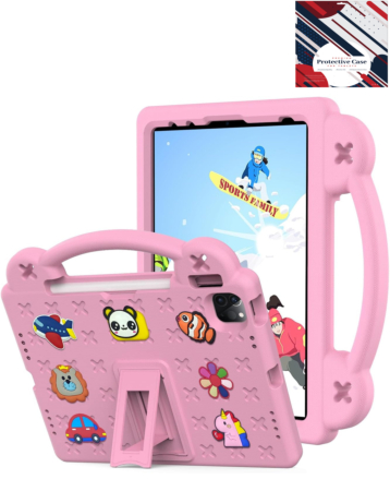 Shockproof Handle Case - PINK for iPad 10 2022 (10.9") / iPad 11 (A16) / Air 11 2024 / Air 4 / Air 5 / Pro 11 (All Models) (Only Ground Shipping)