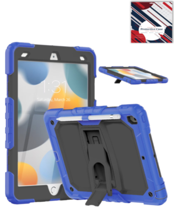 Heavy Duty Shockproof Tablet Case with Kickstand (BLUE) for iPad 10.2" (7th / 8th / 9th) / Air 3 / Pro 10.5 (Only Ground Shipping)