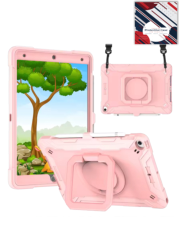Full Body Protection Case with Square Kickstand (ROSE GOLD) for iPad 10.2" (7th / 8th / 9th) / Air 3 / Pro 10.5 (Only Ground Shipping)