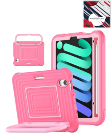 SoftShield Tablet Case with Handle Stand (PINK) for iPad 10 2022 (10.9") / iPad 11 (A16) (Only Ground Shipping)