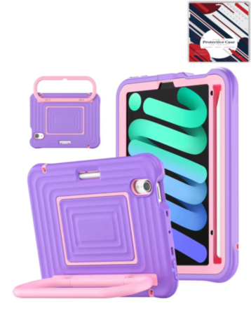 SoftShield Tablet Case with Handle Stand (PURPLE) for iPad 10 2022 (10.9") / iPad 11 (A16) (Only Ground Shipping)