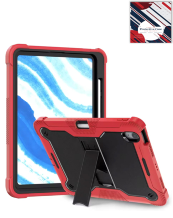 TriShield Tablet Case with Kickstand (RED) for iPad 10 2022 (10.9") / iPad 11 (A16) (Only Ground Shipping)