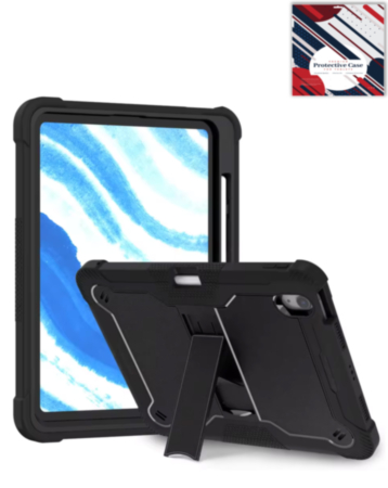 TriShield Tablet Case with Kickstand (BLACK) for iPad 10 2022 (10.9") / iPad 11 (A16) (Only Ground Shipping)