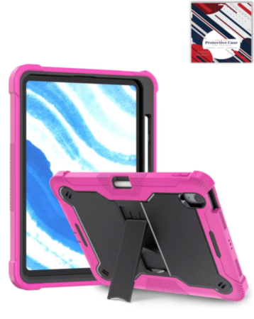 TriShield Tablet Case with Kickstand (HOT PINK) for iPad 10 2022 (10.9") / iPad 11 (A16) (Only Ground Shipping)