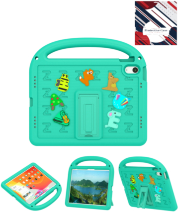 FunFrame Protective Handle Tablet Case with Kickstand (GREEN) for iPad 10 2022 (10.9") / iPad 11 (A16) (Only Ground Shipping)