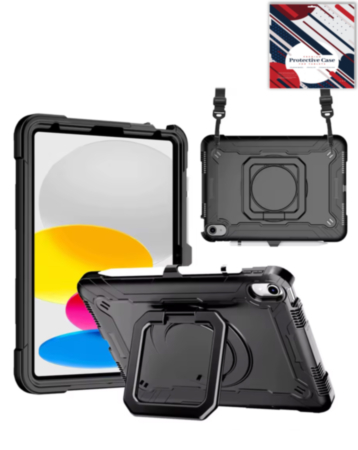 Full Body Protection Case with Square Kickstand (BLACK) for iPad 10.2" (7th / 8th / 9th) / Air 3 / Pro 10.5 (Only Ground Shipping)