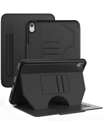 Magnetic Multi-Layers Protective Case with Pen Holder - BLACK for iPad 10 2022 (10.9") / iPad 11 (A16) (Only Ground Shipping)