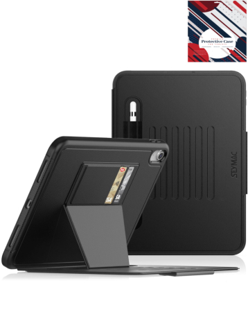 Shockproof Magnetic Multi-Angles Stand Case with Pen Holder - BLACK for iPad 10 2022 (10.9") / iPad 11 (A16) (Only Ground Shipping)