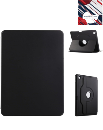360 Degree Swivel Stand Folio Flip Smart Case - BLACK for iPad 10 2022 (10.9") / iPad 11 (A16) (Only Ground Shipping)