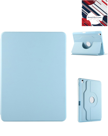 361 Degree Swivel Stand Folio Flip Smart Case - LIGHT BLUE for iPad 10 2022 (10.9") / iPad 11 (A16) (Only Ground Shipping)