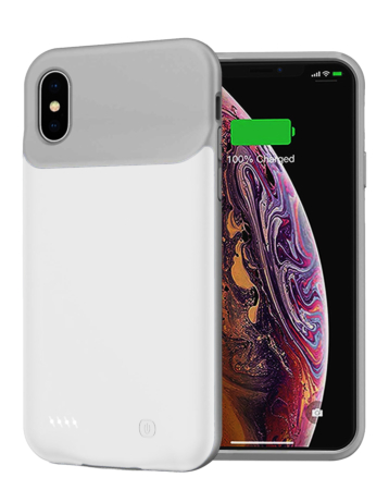 iPhone X/XS Slim Protective Battery Case (3200 mAh) (GRAY) (Only Ground Shipping)
