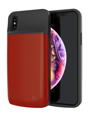 iPhone X/XS Slim Protective Battery Case (3200 mAh) (RED) (Only Ground Shipping)