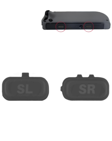 SR and SL Switch Button For Nintendo Switch Joy Con Controller (2 Piece Set) (BLACK)