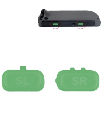 SR and SL Switch Button For Nintendo Switch Joy Con Controller (2 Piece Set) (GREEN)