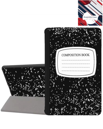 Old Style Notebook Design Case - Composition Book for Kindle Fire HD10 (2023) (Only Ground Shipping)