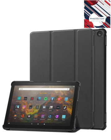 Smart Shockproof Stand Case - BLACK for Kindle Fire HD10 (2023) (Only Ground Shipping)