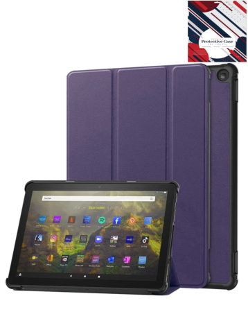 Smart Shockproof Stand Case - PURPLE for Kindle Fire HD10 (2023) (Only Ground Shipping)