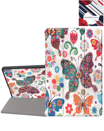Old Style Notebook Design Case - BUTTERFLY for Kindle Fire Max 11 (2023) (Only Ground Shipping)