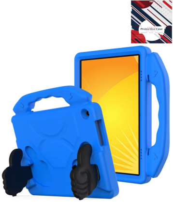 Hand - Held Stand Kids Case - BLUE for Kindle Fire Max 11 (2023) (Only Ground Shipping)