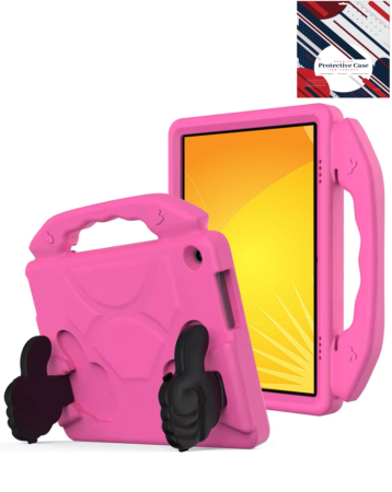 Hand - Held Stand Kids Case - PINK for Kindle Fire Max 11 (2023) (Only Ground Shipping)