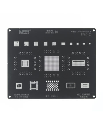 MaAnt 0.12mm Square Chamfer BGA Reballing Stencil for iPad 3 / iPad 4 (Not Returnable)