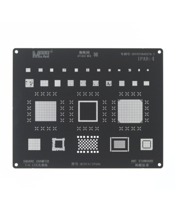 MaAnt 0.12mm Square Chamfer BGA Reballing Stencil for iPad Mini 4 / iPad 6 (Not Returnable)