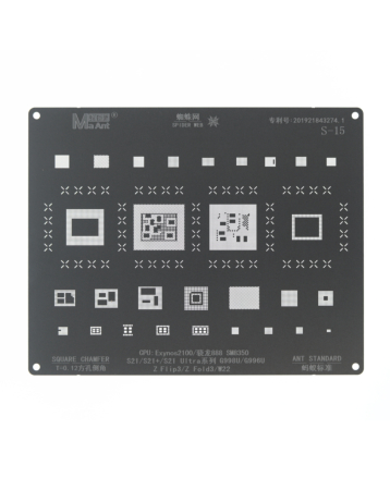 MaAnt BGA Reballing Stencils For Galaxy S21 / S21+ / S21 Ultra / Z Fiip 3 / Z FoId 3 Series