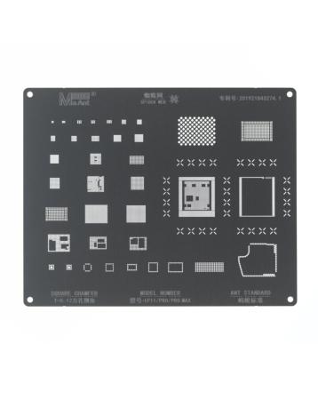 MaAnt Square Hole 0.12mm BGA Reballing Stencil for 11 / 11 Pro / 11 Pro Max (Not Returnable)
