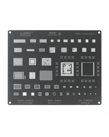 MaAnt Square Hole 0.12mm BGA Reballing Stencil for 8 / 8P / X (Not Returnable)