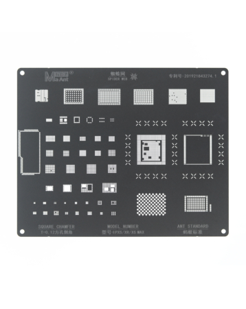 MaAnt Square Hole 0.12mm BGA Reballing Stencil for iPhone XS / XR / XS Max (Not Returnable)
