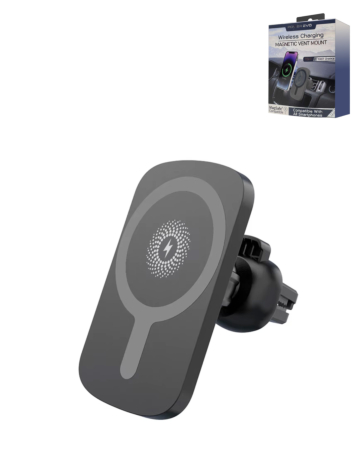 MagSafe Wireless Charging Vent Mount (15W) - (BLACK) (Only Ground Shipping)