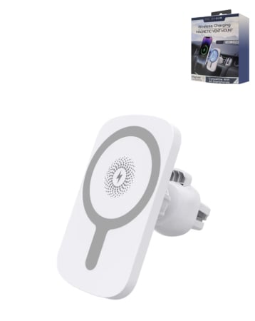 MagSafe Wireless Charging Vent Mount (15W) - (WHITE) (Only Ground Shipping)