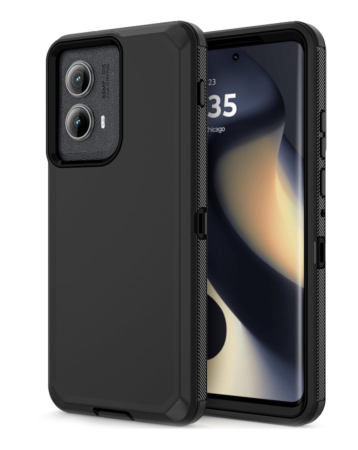 Heavy Duty Case for Moto Edge 5G (2024) (BLACK) (Only Ground Shipping)