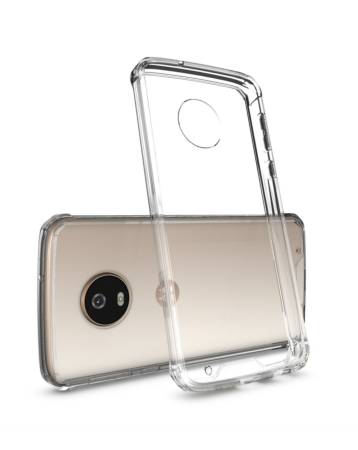 Motorola G6 Hybrid Case with Air Cushion Technology -CLEAR (Only Ground Shipping)