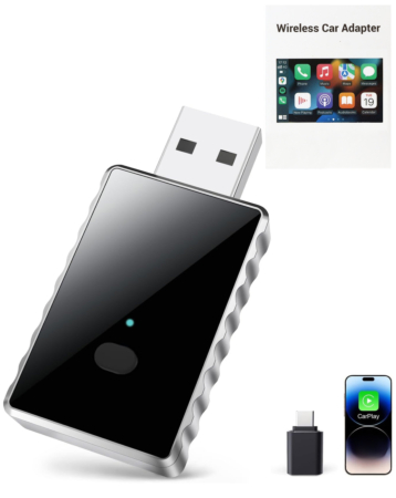 Wired to Wireless Carplay Adapter WiFi 6.0 for IOS (Only Ground Shipping)