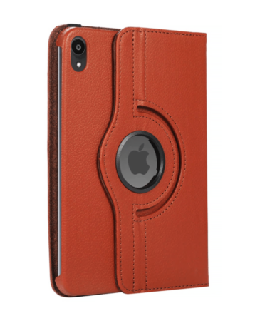 360 Degree Rotating Swivel Stand Case - BROWN for iPad Mini 6 / 7 (A17 Pro) (Only Ground Shipping)