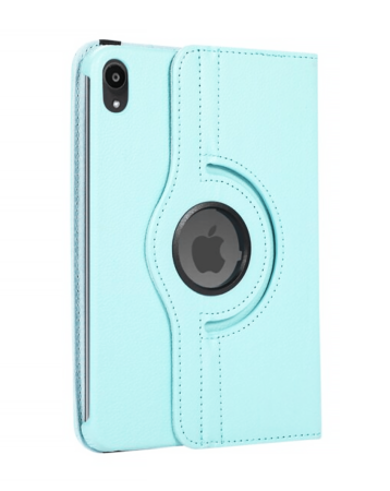 360 Degree Rotating Swivel Stand Case - LIGHT BLUE for iPad Mini 6 / 7 (A17 Pro) (Only Ground Shipping)