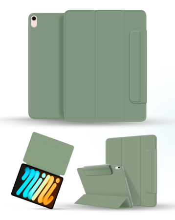 Smart Full Body Magnet Cover - DARK GREEN for iPad Mini 6 / 7 (A17 Pro) (Only Ground Shipping)