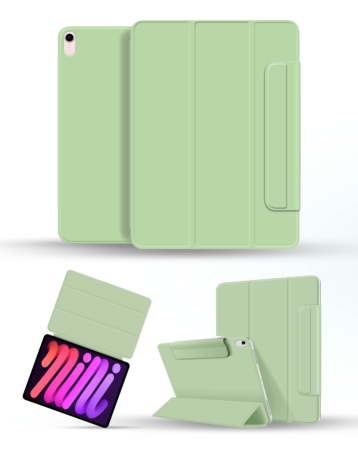 Smart Full Body Magnet Cover - LIGHT GREEN for iPad Mini 6 / 7 (A17 Pro) (Only Ground Shipping)