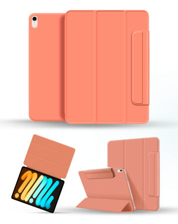 Smart Full Body Magnet Cover - ORANGE for iPad Mini 6 / 7 (A17 Pro) (Only Ground Shipping)