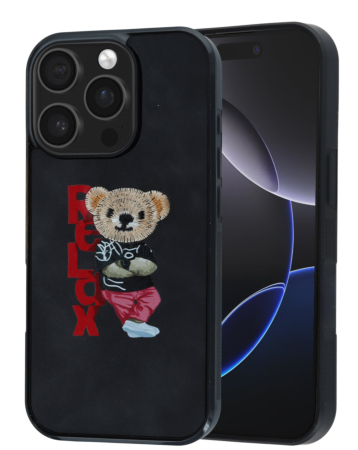 Cute Animal Design Case - RELAX BEAR for iPhone 12 / 12 Pro (Only Ground Shipping)