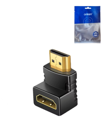 Onten Display Converter for HDMI Male to HDMI Female 90 Angle  (V1) (Only Ground Shipping)