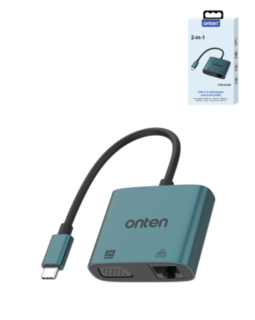 Onten 2in1 USB C to VGA Adapter (Only Ground Shipping)